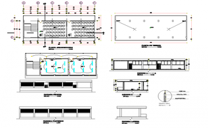 Multipurpose Hall Plan DWG File - Cadbull