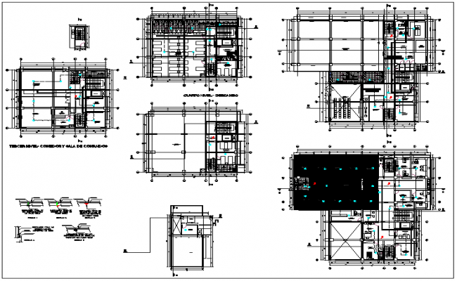 6 Floor Level Office Building Design DWG File - Cadbull