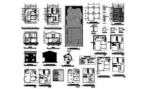 Guest house detail working drawing in dwg AutoCAD file. - Cadbull