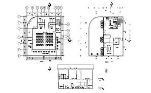 Bank office building architecture layout plan details dwg file - Cadbull