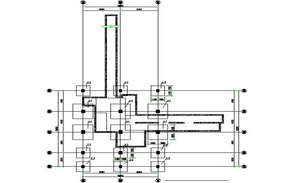 Raft foundation plan and section detail dwg file - Cadbull