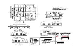 Plan Of Residential House With Detail Dimension In Dwg File - Cadbull