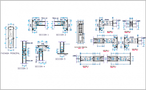 Fixed window with laminated profile view with sectional view dwg file ...