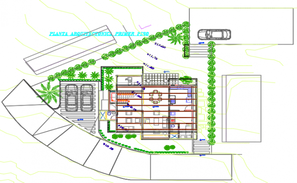 Plan of the house with detail dimension in dwg file - Cadbull