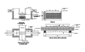 Retaining wall in pool constructive structure cad drawing details dwg ...