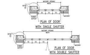 Door And Window Detail Of School Classroom With Elevation And Section 