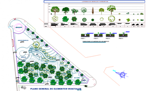 Detail plan of a garden area 2d view layout file in autocad format ...