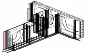 Front elevation and section detail dwg file - Cadbull