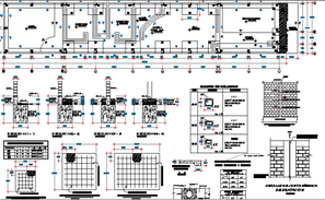 Plan Of A Multistorey General Hospital With Elevation And Section In 