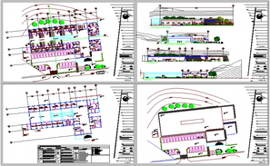 Elevation and section view for clinic dwg file - Cadbull