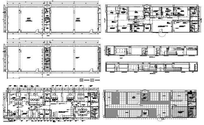 Presentation layout design drawing of administrative corporate building ...