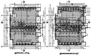 The ceiling concealed fan coil unit section details are given in this ...