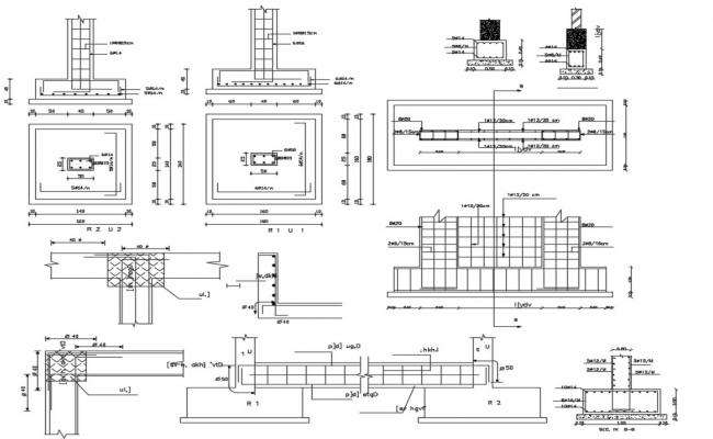 Tube Elevation With Foundation Detail In Autocad File - Cadbull