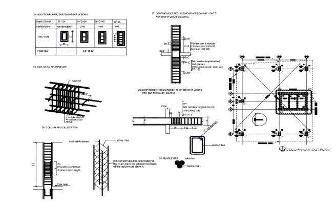 2d View Construction Blocks Of RCC Structure CAD Drawings Dwg File ...