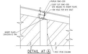 The layout of the foundation detail is given in this Autocad drawing ...