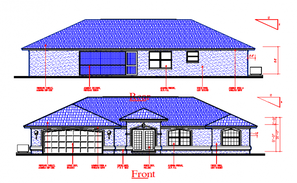 Elevation, Section And Plan Details Of Beach House Dwg File - Cadbull