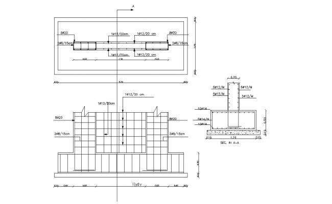 Pile Foundation Design 2d Structural Cad Plan Download Cadbull