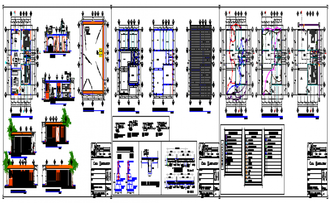 Design of Residential house with foundation plan in dwg file - Cadbull