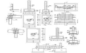 Column foundation detail drawing in dwg file. - Cadbull