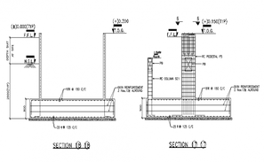 Column Footing Section AutoCAD Drawing Free Download DWG File - Cadbull