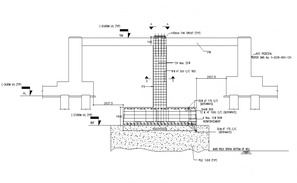 Raft foundation plan and section detail dwg file - Cadbull