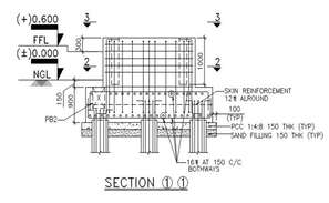 RCC Foundation Layout Plan Design PDF File Download - Cadbull