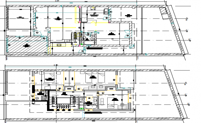3 BHK Sample House Plan CAD Drawing - Cadbull