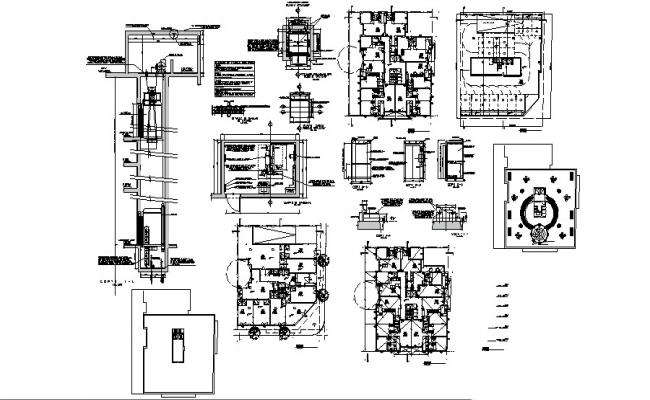 One level office building constructive sectional details dwg file - Cadbull