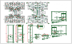 2 and 3 bhk apartment architecture design in autocad dwg files - Cadbull