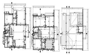 Autocad drawing of residential bungalow - Cadbull