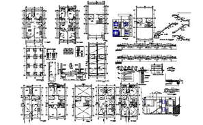 Drawing Of Residential House With Elevation And Section In Dwg File 