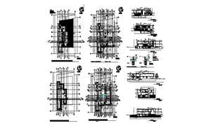 Design of Residential house with foundation plan in dwg file - Cadbull