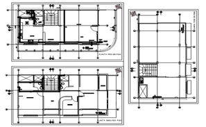 Floor plan of the residential house with furniture detail in dwg file ...