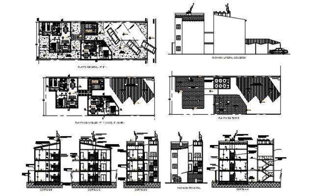 5 BHK House Furniture Plan Drawing DWG File - Cadbull