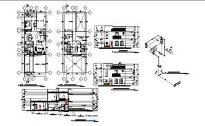 Autocad drawing of the residential house - Cadbull