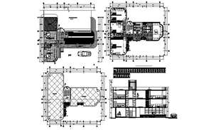 Single Floor House Elevation In DWG File - Cadbull