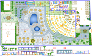 Design of Restaurant section and elevation in AutoCAD - Cadbull