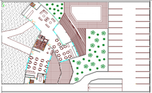 Restaurant layout in autocad - Cadbull