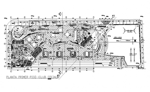 Open terrace and roof plan drawing details of hotel building dwg file ...