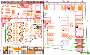 Restaurant Floor Plan DWG File - Cadbull