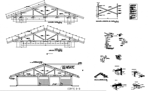 Staircase construction details with wall details dwg file - Cadbull