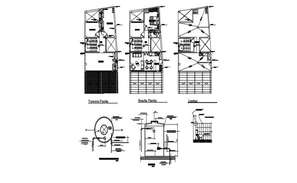 Architectural layout plan of a house dwg file - Cadbull