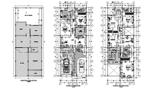 Dwg file of rooftop layout of residential bungalow - Cadbull