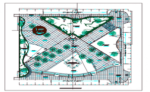 Public park plan detail view and section view detail dwg file, - Cadbull