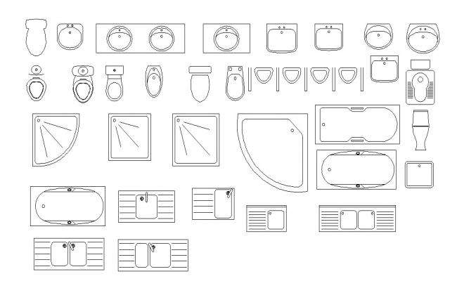 Elevation of sanitary toilet detail CAD block 2d view layout autocad ...