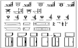 Dwg file of bathroom fixtures blocks - Cadbull