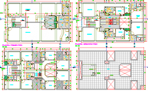 Public toilet architecture project details dwg file - Cadbull