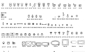 Multiple sanitary and household blocks cad drawing details dwg file ...