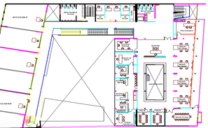 An office detail of the school building is given in this 2D Autocad DWG ...