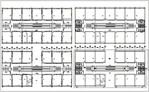 Design of school plan with detail dimension in dwg file - Cadbull